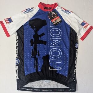 Pactimo HONOR RIDE   SHORT SLEEVE FULL ZIP ROAD RACE CYCLING JERSEY Size M